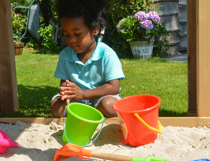 Jungle Patio | Wooden climbing frame with swings & climbing net