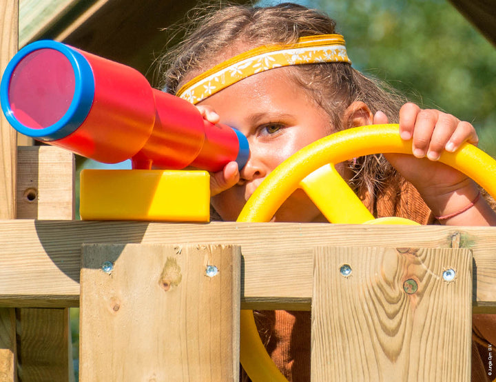 Jungle Cottage | Wooden climbing frame with double swing
