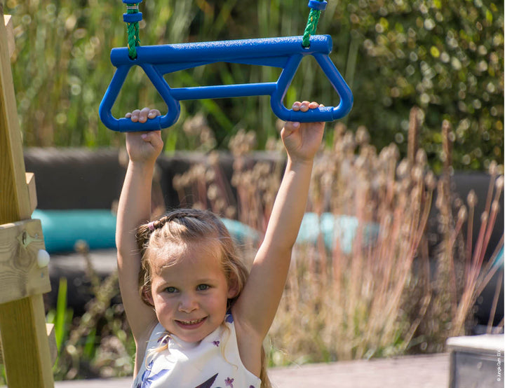 Jungle Patio | Wooden climbing frame with swings & climbing net