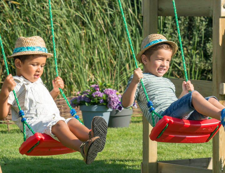 Jungle Club | Wooden climbing frame with swings & climbing net